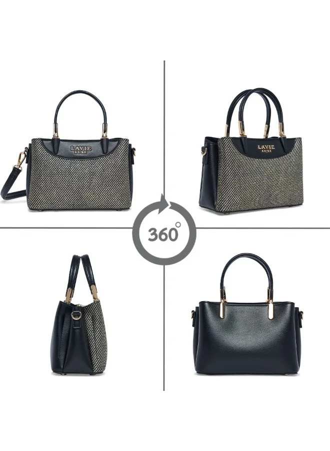 Lavie  Luxe Women's Glam Bella 3 Comparment Extra Small (Black) for Women | Best Price UAE